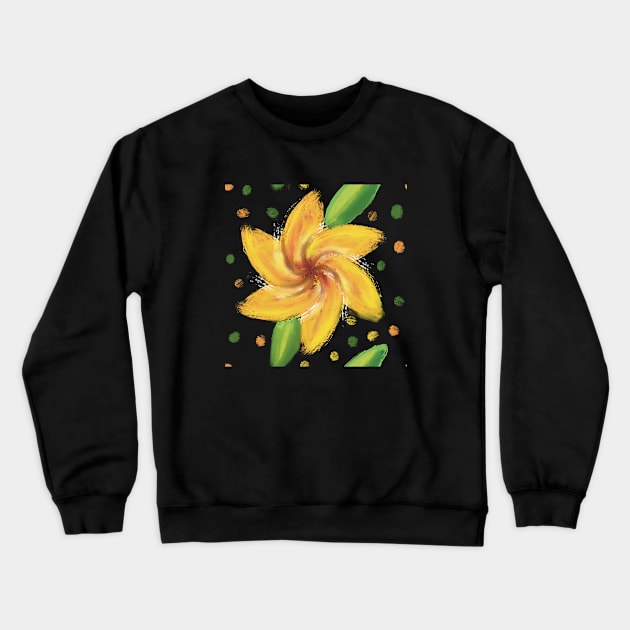 Oil painting flower pattern Crewneck Sweatshirt by hdesign66